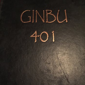 Ginbu 401 - Menu cover. - Sushi Bars Near Me - Charlotte, North Carolina