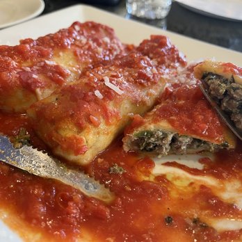 Mario's Saddle Brook Pizza - Spinach & meat cannelloni. Delicious - Pizza Near Me - Saddle Brook, New Jersey