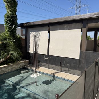 Jam Construction - Motorized shades down - Patio Coverings Near Me - Riverside, California Jam Construction - Motorized shades down - Patio Coverings Near Me - Riverside, California