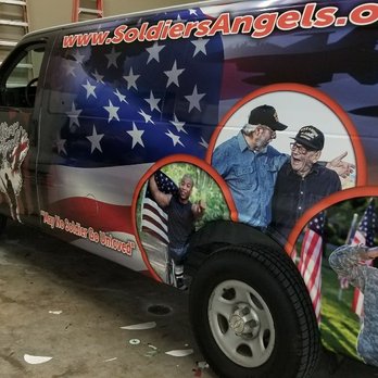 Armadillo Wraps - Vam wrap designed, printed and installed for soldiers Angels. - Signmaking Near Me - San Antonio, Texas Armadillo Wraps - Vam wrap designed, printed and installed for soldiers Angels. - Signmaking Near Me - San Antonio, Texas