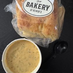 Heinen's Grocery Store - Broccoli Cheddar Soup & Focaccia