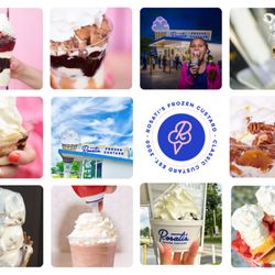 Rosati's Frozen Custard - A collage of Rosati's Frozen Custard favorites