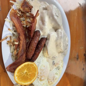 Angelo's Burgers - Biscuits and gravy combo. - Burgers Near Me - Oceanside, California Angelo's Burgers - Biscuits and gravy combo. - Burgers Near Me - Oceanside, California