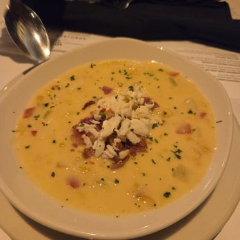 Bonefish Grill - Corn chowder with lump crab and bacon. Very nice mouth feel and a little spicy for my taste buds, but overall very flavorful. - Seafood Near Me - Brentwood, Missouri Bonefish Grill - Corn chowder with lump crab and bacon. Very nice mouth feel and a little spicy for my taste buds, but overall very flavorful. - Seafood Near Me - Brentwood, Missouri