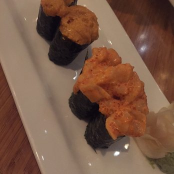 Izakaya Den - Spicy scallop nigiri and uni - Japanese Near Me - Denver, Colorado Izakaya Den - Spicy scallop nigiri and uni - Japanese Near Me - Denver, Colorado