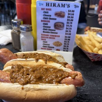 Hiram's Roadstand - Chili cheese dog. Fries - American Near Me - Fort Lee, New Jersey Hiram's Roadstand - Chili cheese dog. Fries - American Near Me - Fort Lee, New Jersey