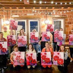 Wine and Canvas - Flower Bloom / Market at Flint Station