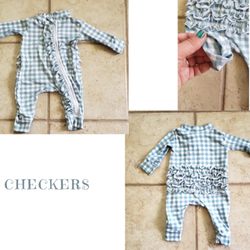 Unique Time Designs - Baby ruffle butt romper www.uniquetimedesigns.com