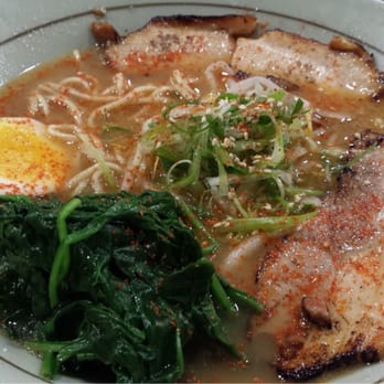 Menya Sandaime - Karakuchi (spicy) ramen, not too spicy. - Ramen Near Me - Fort Lee, New Jersey Menya Sandaime - Karakuchi (spicy) ramen, not too spicy. - Ramen Near Me - Fort Lee, New Jersey