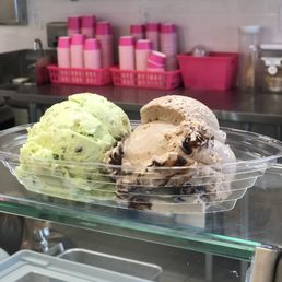 Double scoop! Pistachio and Ferraro Roche... soooo goood! Only $4! Double scoop! Pistachio and Ferraro Roche... soooo goood! Only $4!