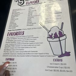 Sneauxball - Menu