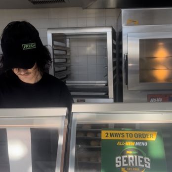 Subway - The other employee not wearing a hairnet. - Fast Food Near Me - Reseda, California