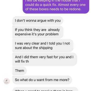 Luxury Touch By Hannah - Convo with her before she blocked me. - Wedding Planning Near Me