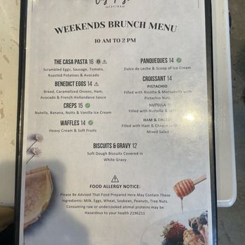 Casa Pasta - Brunch Ala Carte Menu. They also offer a Weekend Brunch Buffet for $18.99 (as of June 01, 2025) and Bottomless Mimosas for $23. - Italian Near Me - Fort Pierce, Florida Casa Pasta - Brunch Ala Carte Menu. They also offer a Weekend Brunch Buffet for $18.99 (as of June 01, 2025) and Bottomless Mimosas for $23. - Italian Near Me - Fort Pierce, Florida