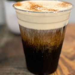 Main Street Coffee House - Cold brewed coffee with a salted caramel cold foam
