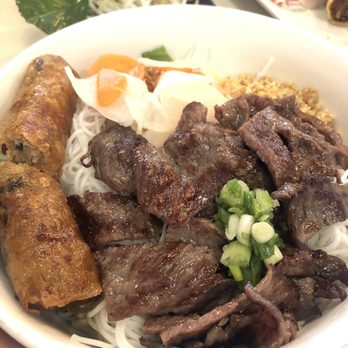 Pho Ga - 37. Grilled Beef with Vermicelli and eggroll - Vietnamese Near Me - San Francisco, California