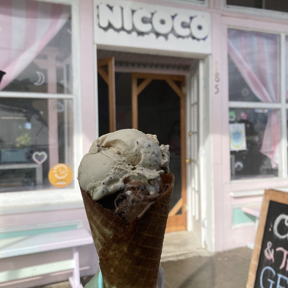 Nicoco - Espresso chip in a Waffle cone! Soooo delicious. - Gelato Near Me - Hilo, Hawaii Nicoco - Espresso chip in a Waffle cone! Soooo delicious. - Gelato Near Me - Hilo, Hawaii