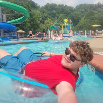 Clarksburg Splash Zone - My son on the lazy river - Water Parks Near Me - Clarksburg, West Virginia