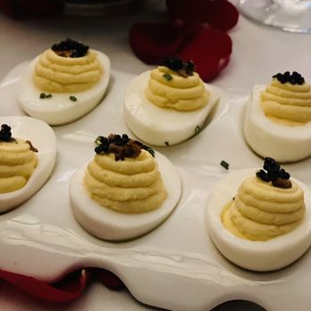 Ocean Prime - Deviled eggs with Black Truffle - Seafood Near Me - Tampa, Florida