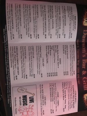 Menu photo 2 Dawson's Bar & Grill Tacoma, WA Menu photo 2 Dawson's Bar & Grill Tacoma, WA