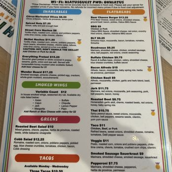 Hiatus Brewing Company - Page 1 of menu. - Breweries Near Me - Ocala, Florida Hiatus Brewing Company - Page 1 of menu. - Breweries Near Me - Ocala, Florida