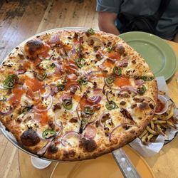 Rocky Mountain Pizza - Jalapeno Popper House Pie. House Fries