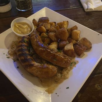 The Hoffmann - Bratwurst entree added kraut - German Near Me - Jensen Beach, Florida