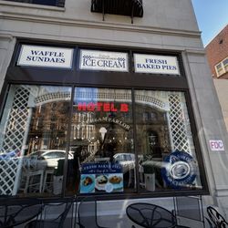 The Hotel B Ice Cream Parlor - Outside on Main Street
