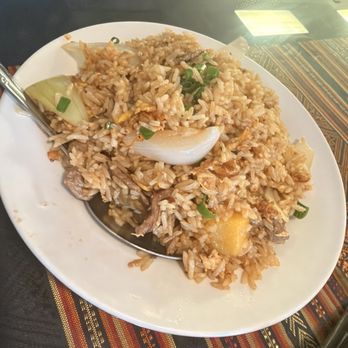 Thai Village - 55. Pineapple Fried Rice (beef) - Thai Near Me - Aiea, Hawaii Thai Village - 55. Pineapple Fried Rice (beef) - Thai Near Me - Aiea, Hawaii