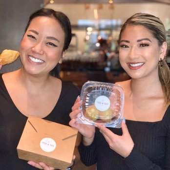 Tyde Tate Kitchen - CFW - Curry puffs in the brown box, pandan bites on the right. - Thai Near Me - Atlanta, Georgia Tyde Tate Kitchen - CFW - Curry puffs in the brown box, pandan bites on the right. - Thai Near Me - Atlanta, Georgia
