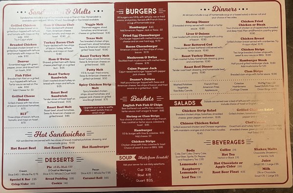 Menu photo 5 Deaner's Diner West Fargo, ND Menu photo 5 Deaner's Diner West Fargo, ND
