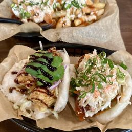 Shrimp and chicken bao Shrimp and chicken bao