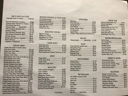 Menu photo 5 Jim's Restaurant Fresno, CA