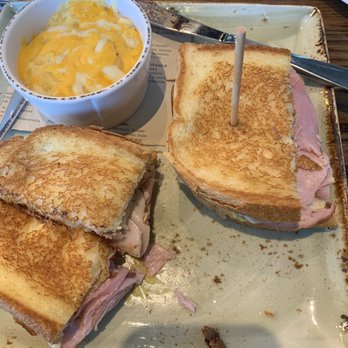 First Watch - Ham and Gruyere cheese sandwich with a side of cheese grits, both were very good! - Breakfast & Brunch Near Me - Jacksonville, Florida