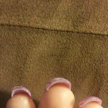 Amerinails - Uneven nails I asked to get fixed. Obviously didn't get fixed lopsided - Nail Salons Near Me - El Cajon, California