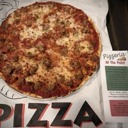 Pizzeria At The Point - Medium thin crust sausage/cheese pizza