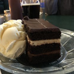 Willow Haven Bar & Grill - Tuxedo cake with a side of ice cream