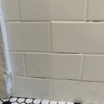 Creative Floors - grout missing on the subway tile too - Flooring Near Me - Aurora, Illinois
