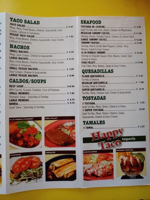 Menu photo 3 Happy Taco Half Moon Bay, CA