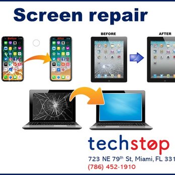 Tech Stop - Cracked screen - Mobile Phone Repair Near Me - Miami, Florida