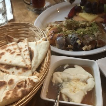 Mirazu - Freshly baked bread, Honey, and Creme - Turkish Near Me - Montreal, Quebec