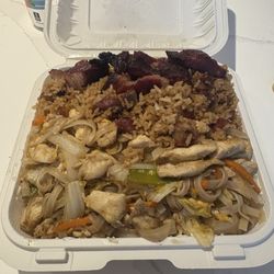 Lucky Star Restaurant - Pad Thai, ribs, fried rice and egg roll.