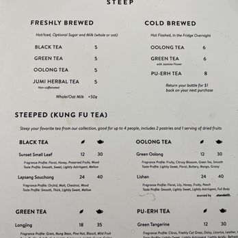 Steep - Menu - Tea Rooms Near Me - Los Angeles, California Steep - Menu - Tea Rooms Near Me - Los Angeles, California