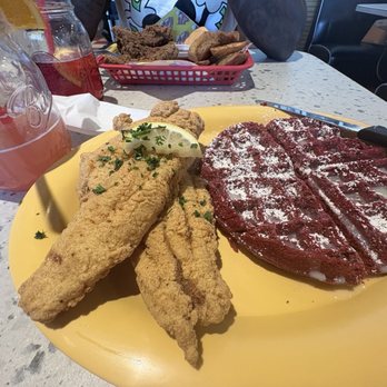 Breakfast Brothers - Catfish & Red Velvet Waffle - Breakfast & Brunch Near Me - Dallas, Texas Breakfast Brothers - Catfish & Red Velvet Waffle - Breakfast & Brunch Near Me - Dallas, Texas