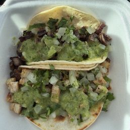Grilled chicken taco and grilled steak taco Grilled chicken taco and grilled steak taco