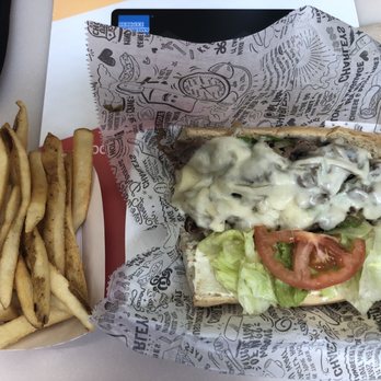Charleys Cheesesteaks - Small Philly Cheesesteak with fries - Sandwiches Near Me - Greenwood, Indiana