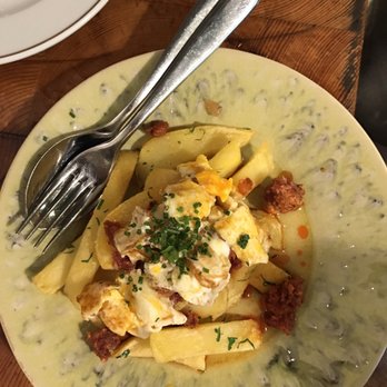 Cañete - Chorizo with fried egg - Tapas/Small Plates Near Me - Barcelona, B