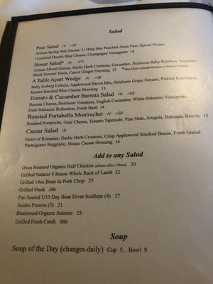 Menu photo 5 A Table Apart Bonita Springs, FL