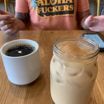 Poached Kitchen - House coffee & iced chai tea latte - Breakfast & Brunch Near Me - Irvine, California