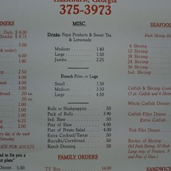 Smith's Fried Chicken - Closer view of menu 1/2